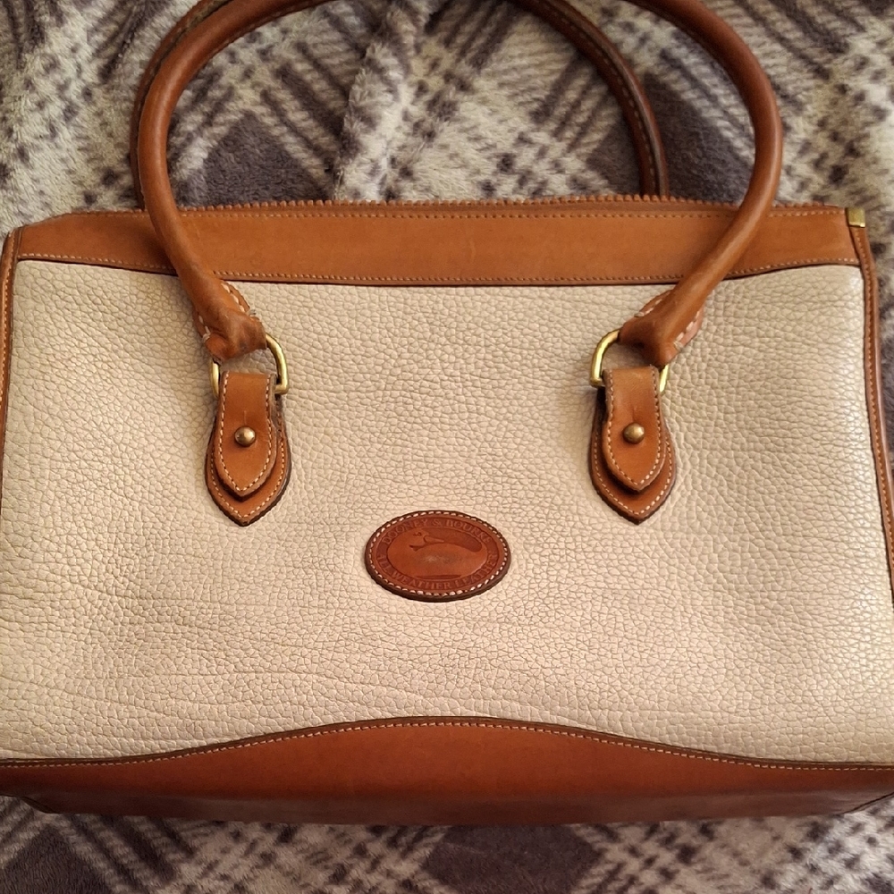 Dooney & Bourke Tan and Cream Satchel